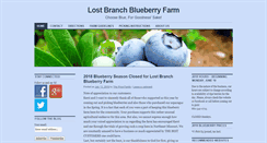 Desktop Screenshot of lostbranchblueberries.com